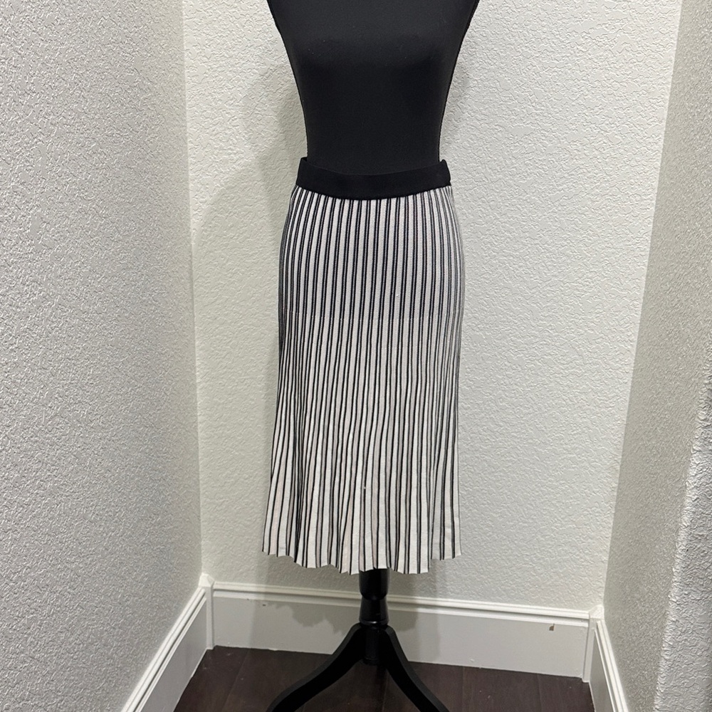 NWT Lucy Paris Black and White A-Line Skirt